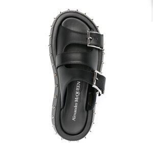 NWT Alexander McQueen Stud Embellished Double Buckled Sandals